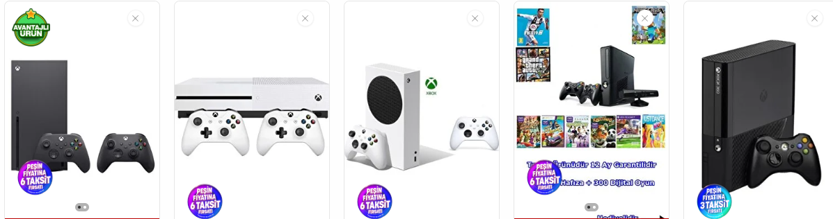 xbox oyun konsollarında inidirimmm..